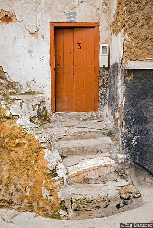 Doukkala-Abda, El Jadida, Morocco, alley, Cité Portugaise, crumbling plaster, Africa