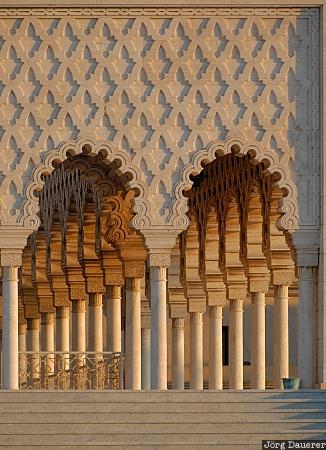 Columns Morocco, Rabat, Rabat-Salé-Zemmour-Zaër, columns, evening light, Mausoleum, Mausoleum of Mohammed V, Marokko, Rabat-Sale-Zemmour-Zaer