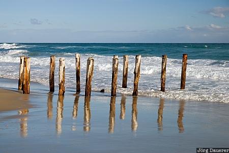 Saint Kilda Beach New Zealand, Saint Clair, Saint Kilda, beach, coast, Otago, reflexion, Neuseeland