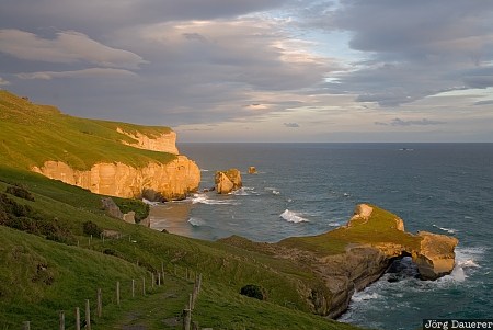 Burnside, New Zealand, Saint Clair, beach, clouds, coast, evening light, Otago, Neuseeland