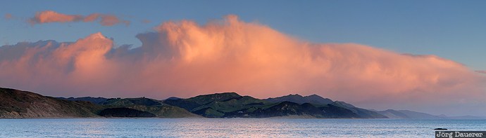 Colourful Clouds Castlepoint, clouds, morning light, New Zealand, red clouds, sunrise, Tinui, Neuseeland