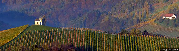 Austria, AUT, autumn, chapel, church, Dreisiebner Kapelle, evening light, Österreich, Oesterreich