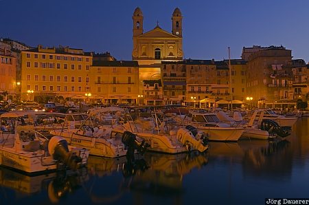 Bastia, Corse, France, Saint Joseph, blue hour, boats, cap corse, Frankreich, Korsika, Corsica