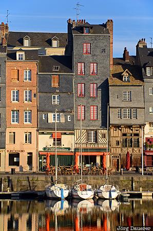 Basse-Normandie, FRA, France, Honfleur, Normandy, boats, buildings, Frankreich, Normandie