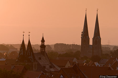 Quedlinburg Silhouette DEU, Germany, Nöschenrode, Quedlinburg, Quedlinburg-Altstadt, Saxony-Anhalt, Sachsen-Anhalt, Deutschland