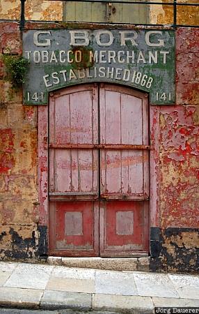 Malta, Valletta, alley, crumbling plaster, decaying, door, island