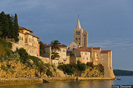 Croatia, HRV, Primorsko-Goranska, Rab, adriatic sea, beach, church