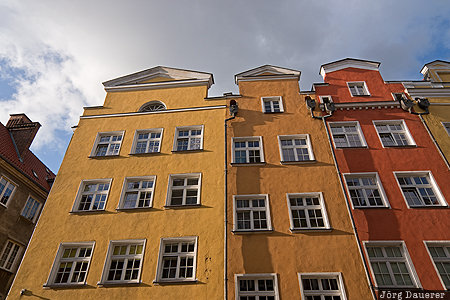 Gdansk, POL, Poland, Pomerania, Danzig, facade, morning light