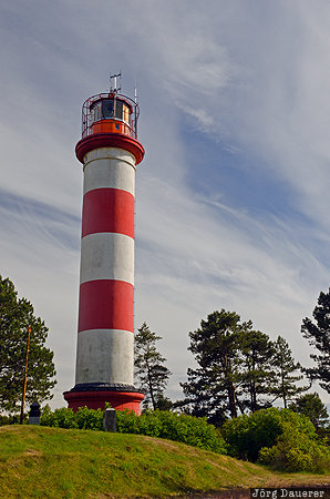 Lighthouse of Nida Lithuania, LTU, Neringa, Nida, clouds, Curonian Spit, evening light, Klaipeda County