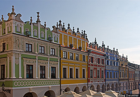 Zamosc Lublin, POL, Poland, Zamosc, colorful, facade, Großer Markt