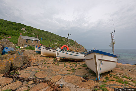 England, GBR, Porthcurno, St. Levan, United Kingdom, beach, boat, Großbritannien, Vereinigtes Königreich, Grossbritannien, Vereinigtes Koenigreich