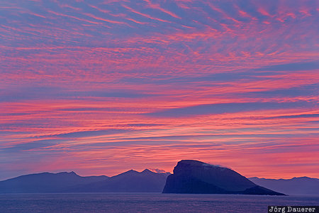 Faroe Islands, FRO, Skopun, atlantic Ocean, colorful clouds, evening light, Koltur, Sandoy, Färöer-Inseln, Faeroeer-Inseln