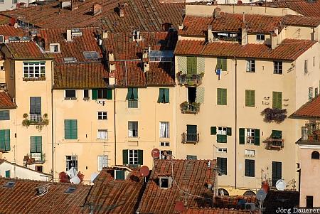 Italy, Lucca, Toscana, Tuscany, amphitheater, Amphitheatre, Piazza dell' Anfiteatro, Italien, Italia