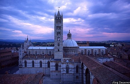 Cathedral of Siena, Siena, cathedral, Italy, clouds, sunset, Museo dell' Opera Metropolitana