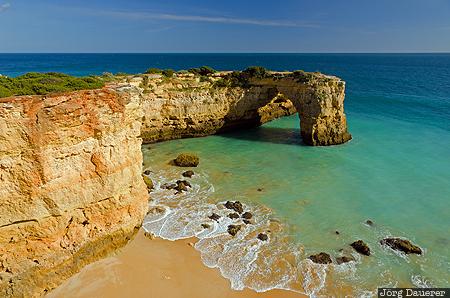 Algarve, natural arch, arch, sea arch, Atlantic Ocean, beach, Benagil