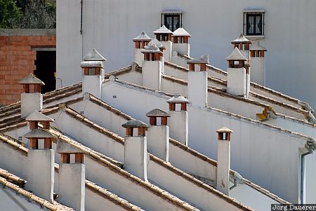 Spain, Andalusia, Los Arenosos, chimney, pattern, Ronda, roof, Spanien, Espana, Andalucia, Andalusien