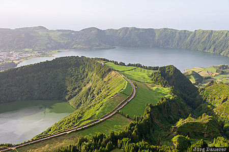 Azores, Cerrado das Ereiras, Portugal, PRT, Sete Cidades, evening light, green