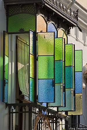Spain, Andalusia, Cordoba, glass, iron, oriel, windows, Spanien, Espana, Andalucia, Andalusien, Cordova