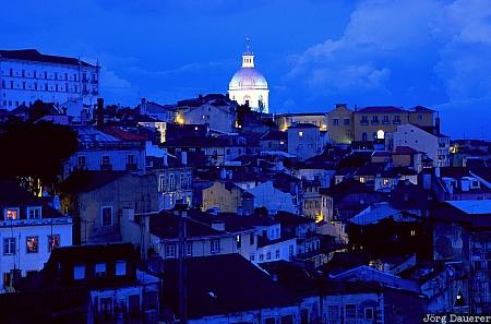 Alfama at night, alfama, night, roofs, Lisbon, Portugal