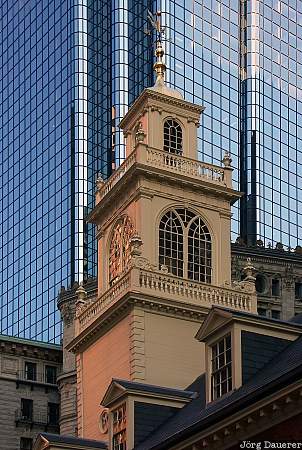 Boston, Massachusetts, New England, Old State House, united states, facade, office building, USA, Vereinigte Staten, MA