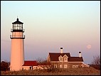 Moonset over Highland Lighthouse