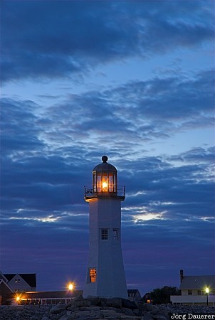 United States, Massachusetts, Scituate, artificial light, Atlantic ocean, beacon, coast