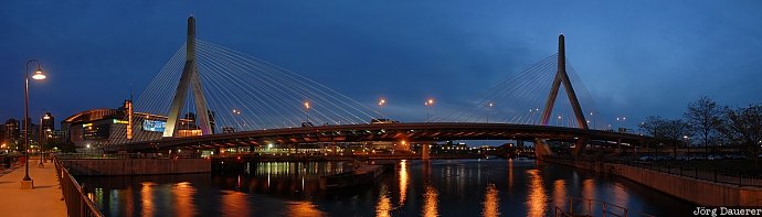 blue hour, Boston, charles river, floodlight, Massachusetts, North End, MA, United States, USA, Vereinigte Staten