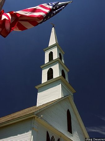 USA, Vermont, Newfane, blue, red, sky, blue sky, United States, Vereinigte Staten, VT