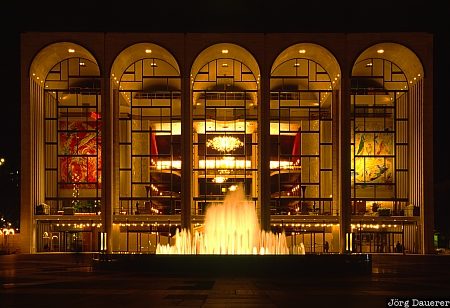 New York, New York City, Phipps Houses, United States, Manhattan, floodlight, fountain, USA, Vereinigte Staten, NY, Big Apple