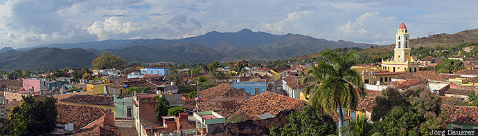 clouds, colorful, CUB, Cuba, Iglesia y Convento de San Francisco, Museo Historico, roofs, Sancti Spíritus, Trinidad, Kuba, Sancti Spiritus