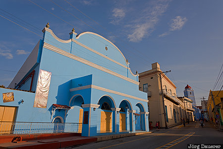 Teatro Principal de Sancti Spiritus CUB, Cuba, Sancti Spíritus, blue, blue sky, colorful, facade, Kuba, Sancti Spiritus