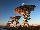 Sunset light and VLA antennas