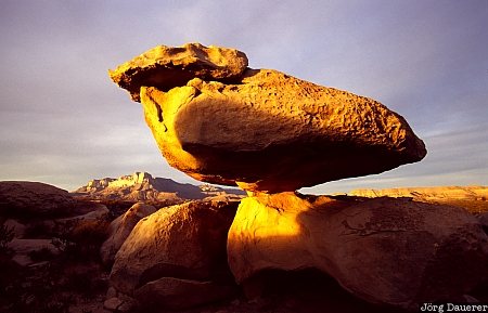 Guadalupe Mountains National Park, United States, Texas, balancing rock, El Capitan, rocks, evening light, USA, Vereinigte Staten, TX