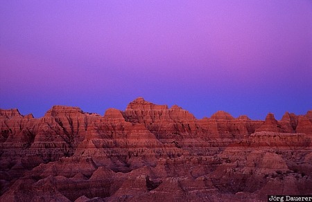 rock formation, pre dawn, morning, rocks blue, Badlands National Park, South Dakota, United States, USA, Vereinigte Staten, SD