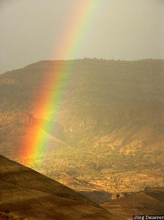 Rainbow Oregon, United States, Painted Hills, John Day Fossil Beds National Monument, high desert, rainbow, OR