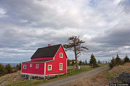 CAN, Canada, Newfoundland and Labrador, Atlantic Ocean, Avalon Peninsula, clouds, red, Tors Cove, Kanada