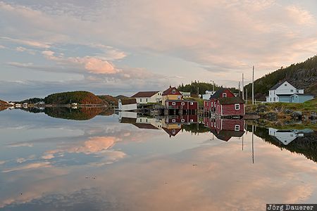 CAN, Canada, Newfoundland, Salt Harbour, evening light, reflexion, sunset, Kanada