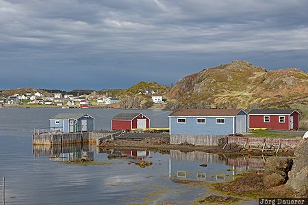 Twillingate CAN, Canada, Newfoundland, Twillingate, colorful, dark clouds, evening light, Kanada