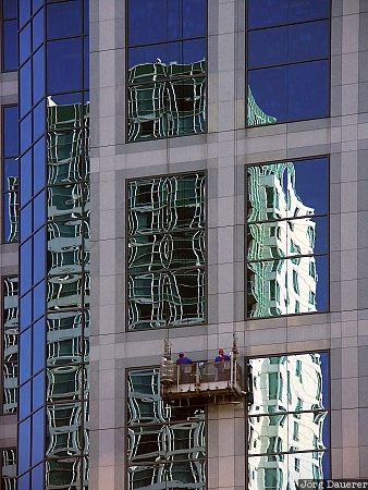 Vancouver, Canada, Kanada, downtown, mirror, reflexion, cleaning