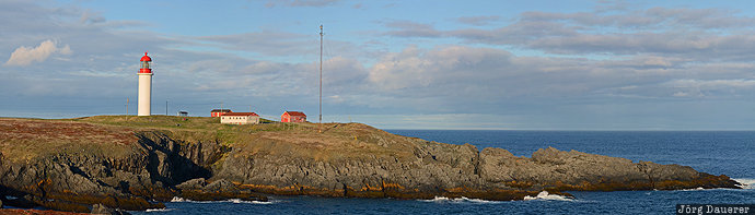 Cape Race Lighthouse Atlantic Ocean, Avalon Peninsula, CAN, Canada, Cape Race, coast, dark couds, Newfoundland and Labrador, West Landing, Kanada