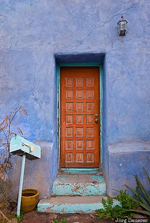 Arizona, Arizona Trailer Court, Tucson, United States, USA, Barrio Historico, blue, Vereinigte Staten, AZ