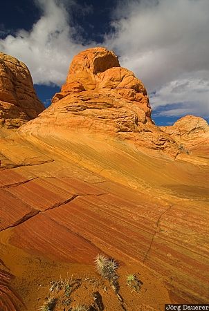 Sandstone and clouds United States, Marble Canyon, Arizona, Big Water, blue sky, clouds, pattern, USA, Vereinigte Staten, AZ
