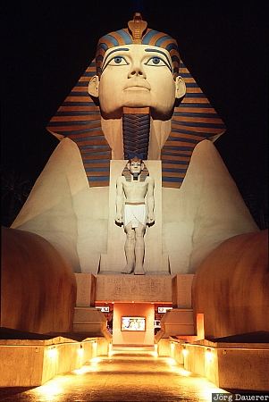 Luxor Casino, night, entrance, Las Vegas, Nevada, United States, NV, USA, Vereinigte Staten
