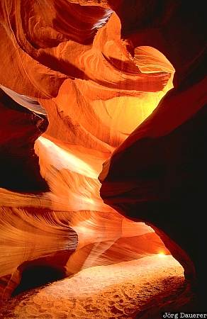 Antelope Canyon, sandstone, entrance, slot canyon, sand, pattern, Page, United States, Arizona, USA, Vereinigte Staten, AZ