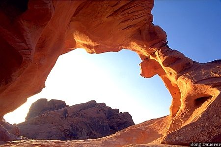 Arch rock, arch, Valley of Fire, Nevada, USA, sandstone, desert, United States, Vereinigte Staten, NV