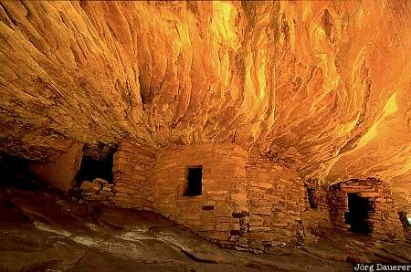 Anasazi ruin, Mule Canyon, Utah, Flaming Roof ruin, Cedar Mesa, United States, UT, USA, Vereinigte Staten