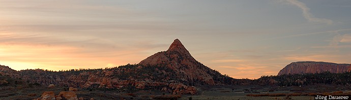 Pintura, United States, USA, Utah, Virgin, back lit, evening light, Vereinigte Staten, UT