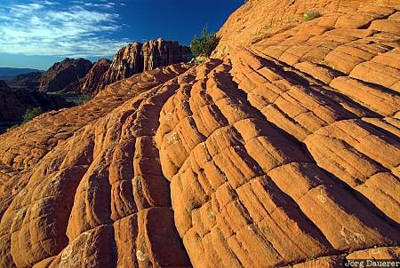 United States, Utah, Ivins, blue sky, clouds, pattern, rocks, USA, Vereinigte Staten, UT