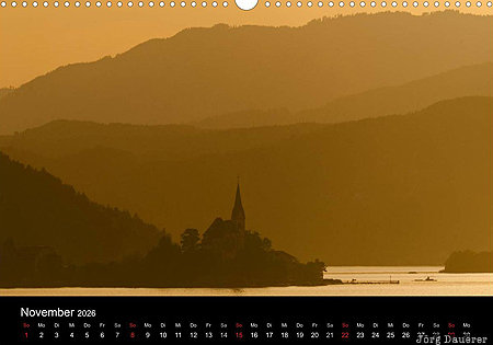 Maria Wörth, Wörthersee, Carinthia, Austria, calendar, November, Kärnten