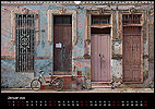Calendar Cuba January: Facade in Camaguey